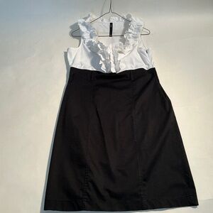 Lori M Collection, Black and White Sleeveless Dress, Size 8